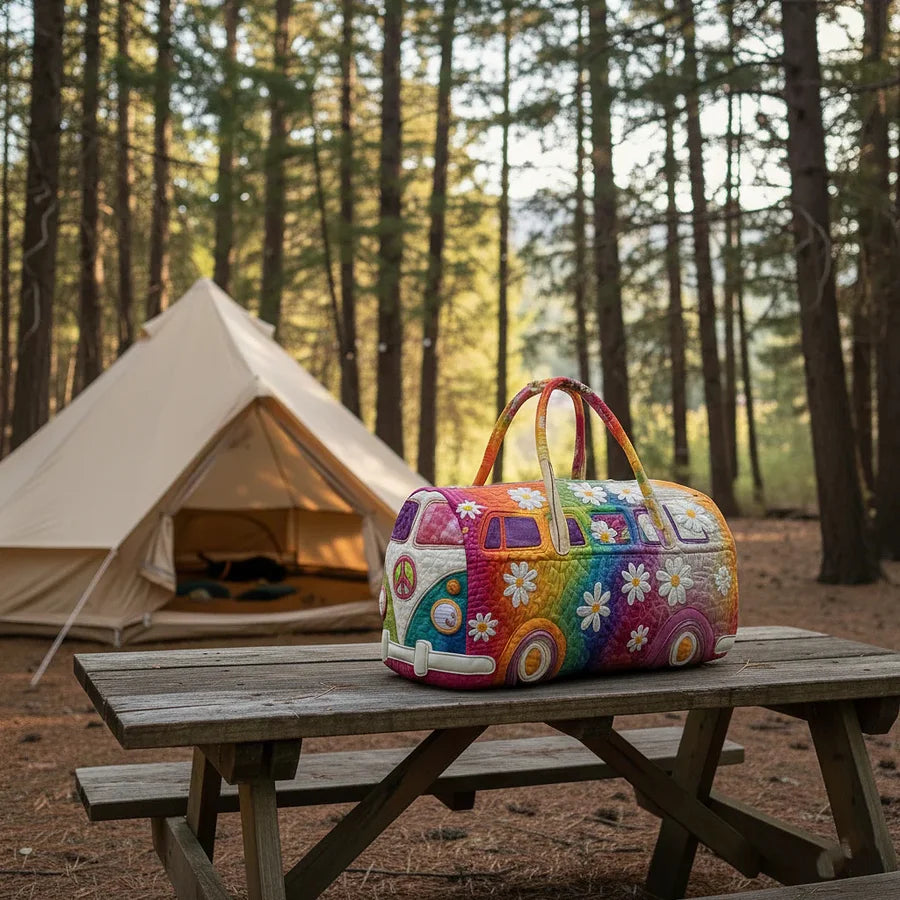 [Novedades de 2026, oferta por tiempo limitado]Bolsa de viaje acolchada Hippie Van