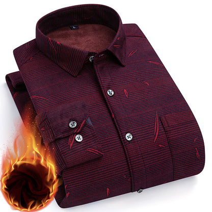 👔【L-5XL】Nova jesensko/zimska moška topla dvostranska flis majica, elegantna in vsestranska.