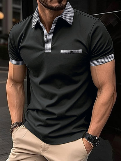 Akcija 💥👔【S-3XL】Moška poletna polo majica, pisani gumbi, mehka, udobna in zračna