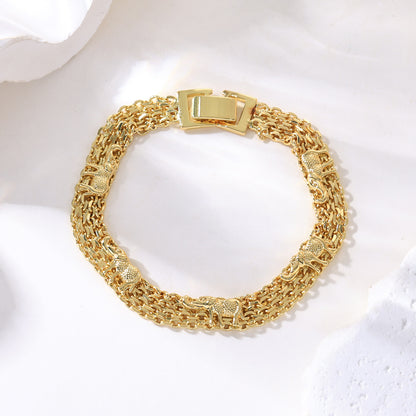 📿ČASOVĚ OMEZENÁ NABÍDKA: SLEVA 50 %! 🌀 Boho náramek s přívěsky a šťastným slonem: symbolické přívěsky, nastavitelný střih, pozlacený a 6 stylů ✨