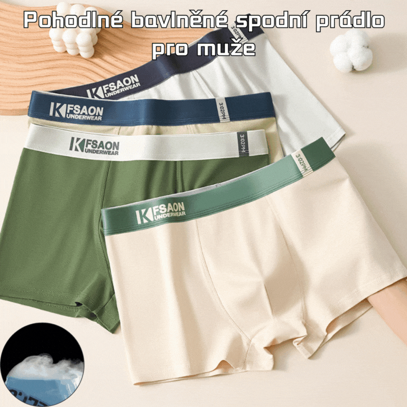 🔥【Balení po 6 kusech】🧊 Pánské spodní prádlo, čistá bavlna, pohodlné a prodyšné 4260142