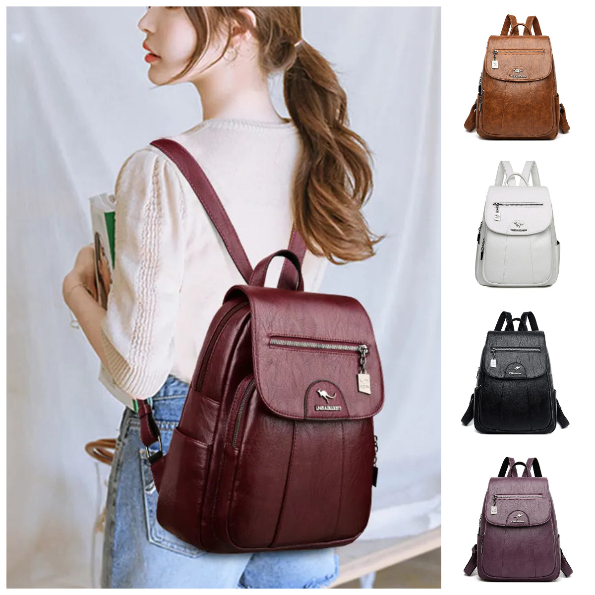 👜🎒【Časově omezené snížení ceny】Dámský retro měkký kožený cestovní batoh