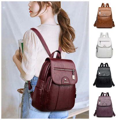 👜🎒【Časově omezené snížení ceny】Dámský retro měkký kožený cestovní batoh