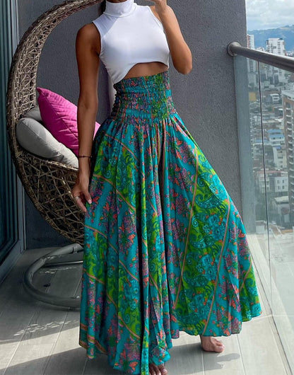 💟【50% OFF】Nová jarní letní prázdninová ležérní sukně Květinová sukně