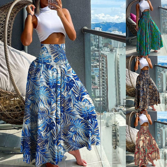 💟【50% OFF】Nová jarní letní prázdninová ležérní sukně Květinová sukně