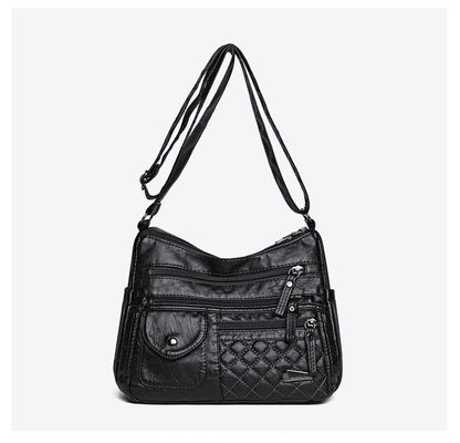 🔥【50% de descuento】Bolso de cuero suave de gran capacidad y múltiples capas para mujer