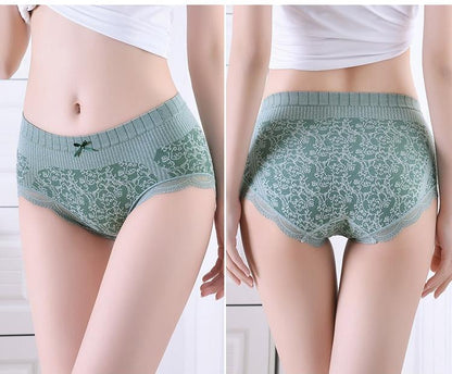 🔥【Vásároljon 4 darabot, kap 4 ingyen】🔥Női, magas derekú, antibakteriális, nedvességelvezető fehérnemű