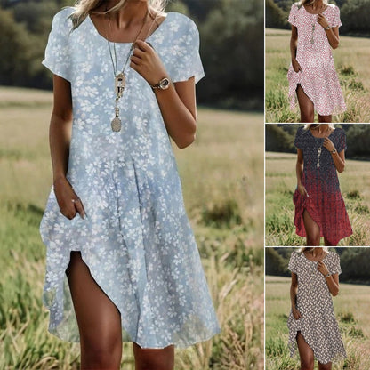 【S-3XL】👗2026 Nova obleka z okroglim vratom