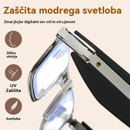 🔥【Kupite 1, dobite 1 gratis】Zložljiva bralna očala z zaščito pred modro svetlobo in etuijem
