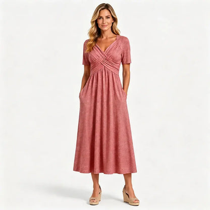 💟S-3XL【Płatność przy odbiorze】Czysta bawełna, wygodna, nowoczesna, swobodna sukienka midi