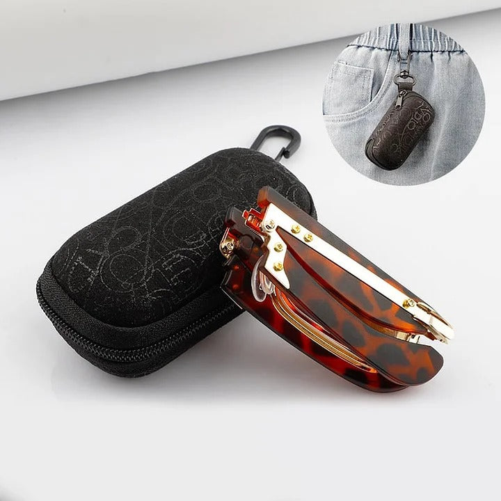 🔥Składane okulary do czytania i etui z funkcją filtrowania niebieskiego światła 4214580