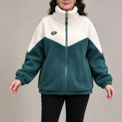🐏【M-4XL】Zimska flis jakna, bombažna jakna, ojačana bombažna jakna iz jagnječje volne, topla jakna
