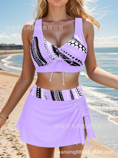 🩱👙【S-2XL】Udobne dvodelne kopalke s potiskom in pentljami
