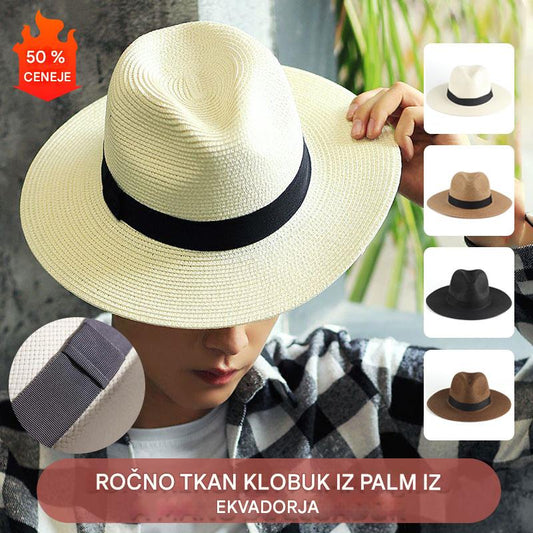 🌿【56-58cm】【Kupite enega dobite enega gratis】Ročno tkan klobuk iz palme