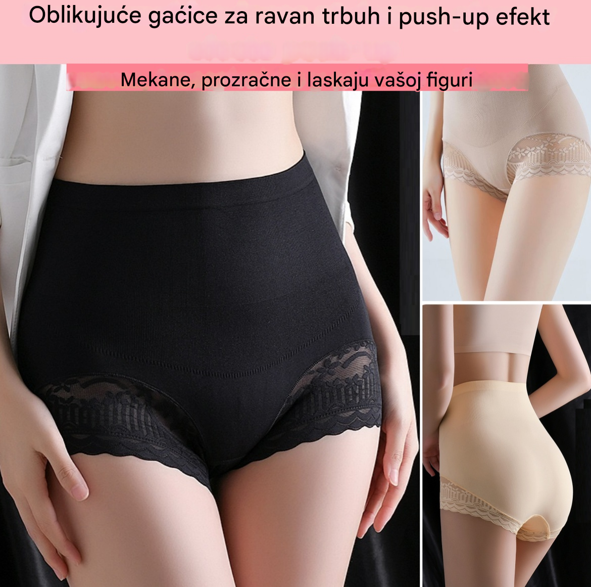 🔥【6 KOM】【35-100 KG】💖 Oblikujuće gaćice s ravnim trbuhom i push-up efektom – mekane, prozračne i prilagođavaju se vašoj figuri