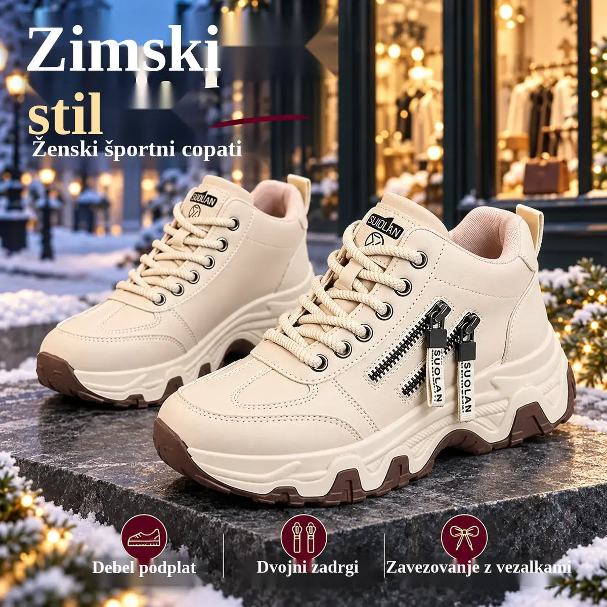 🔥【35-44】🔥 Ležerni športni čevlji z višjim podplatom za optično povečanje višine