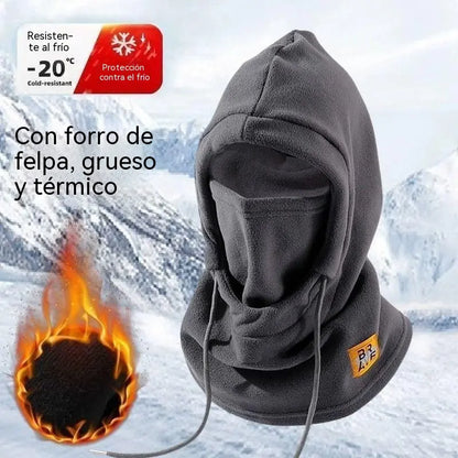 ❄️ Teljes takarást biztosító, polárbéléses termikus sapka, amely akár -20 Celsius-fokig is melegen tart. ⛷️ Ideális síeléshez, motorozáshoz és szabadtéri tevékenységekhez.