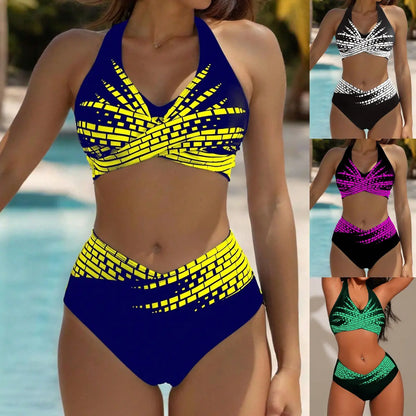 👙 【Promocja -50% 💥】【S–5XL】👉 Dwuczęściowe bikini dla kobiet w większych rozmiarach ✅ Wysoki stan ✅ Wysoka elastyczność