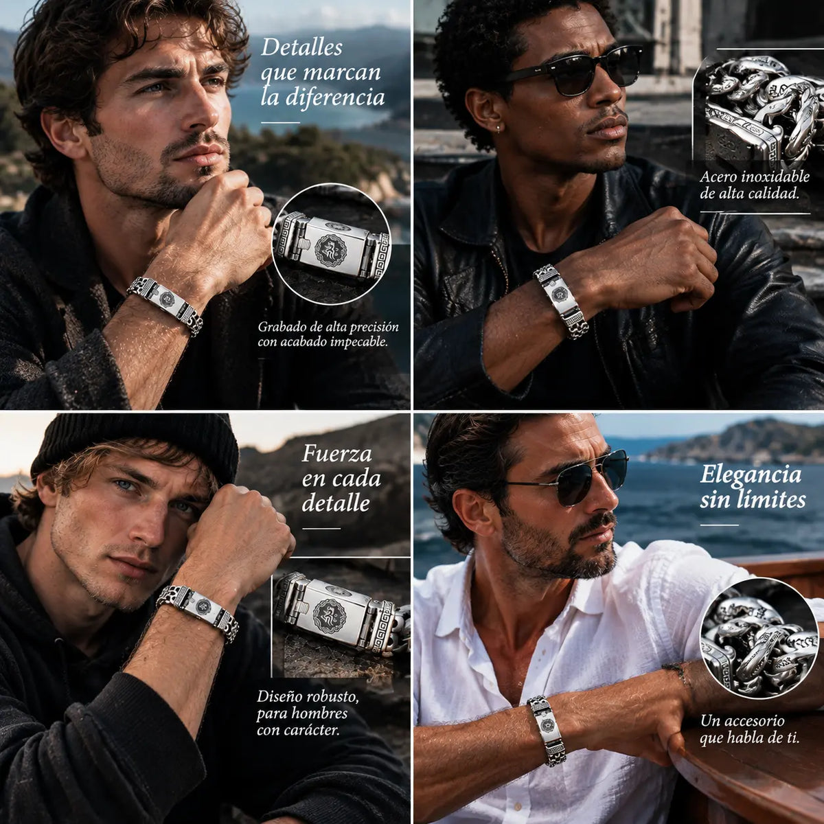 ⌚🕉️Pulsera retro para hombre con diseño de paz, mantra de seis caracteres, personalizada y poderosa.