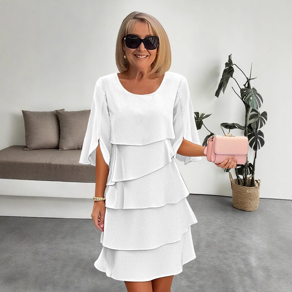💃【S-3XL】🎁Elegantní vrstvené šaty s volánkovými manžetami, které snadno vytvoří stylový vzhled vhodný pro různé příležitosti💃 4246185