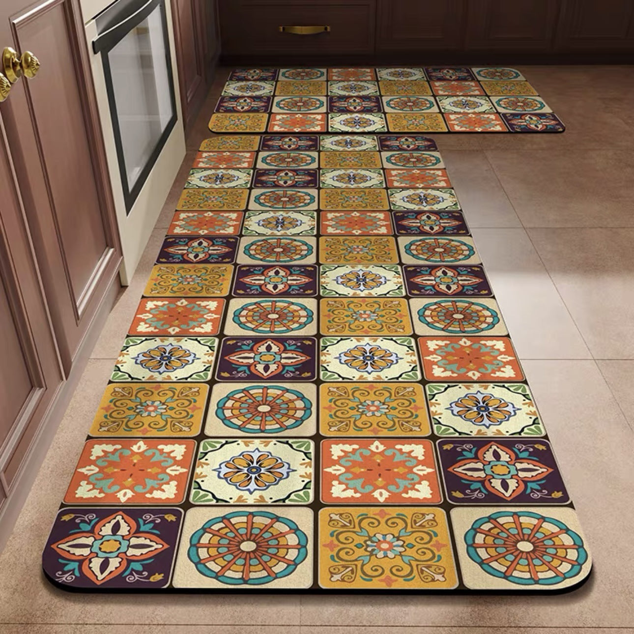 💥💥【se venden como pan caliente】【40*60+40*120cm】Alfombras de cocina y baño antideslizantes y muy absorbentes 4214548