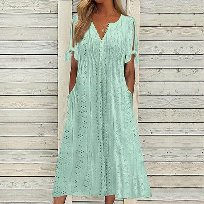 🏆【Legkeresettebb termékek】[S-5XL]👗Egyszerű és gyönyörű egyszínű ruha