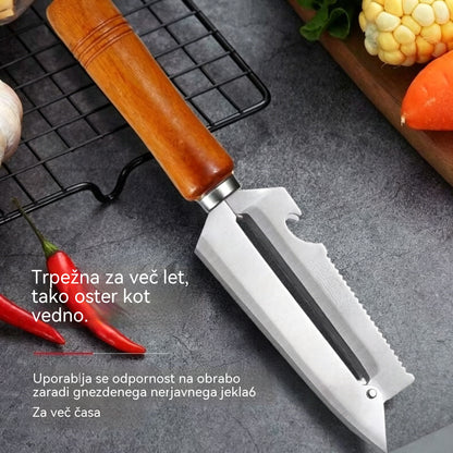 🥕【Kupite 1, dobite 1 gratis】✨ Večnamenski kuhinjski lupilec: Iz nerjavečega jekla z ergonomsko zasnovo ročaja, idealen za lupljenje sadja, zelenjave in mesa. 🔪