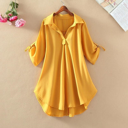 😍【Kupte 1 a dostanete 1 zdarma】【M-4XL】2026 dámská velká volná košile jednobarevná