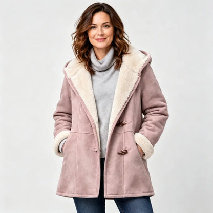 🐏🥼50% OFF💖 Elegante y cálida chaqueta de mujer con forro de gamuza sintética, tallas S-5XL, chaqueta informal de invierno
