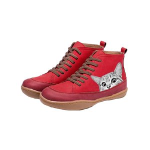 【35-43】Zapatos cómodos con estampado de gato para mujer