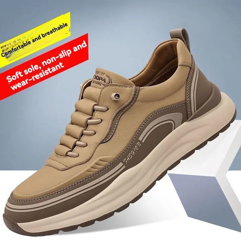 👞 [39-45]Športni čevlji iz usnja, odpornega na vodo in umazanijo, z mehkimi podplati za maksimalno udobje
