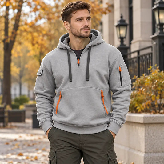 👕Novo za jesen/zimo 【S-5XL】 Moška srajca/pulover s kapuco in zadrgo ter številnimi žepi – Brezplačna dostava