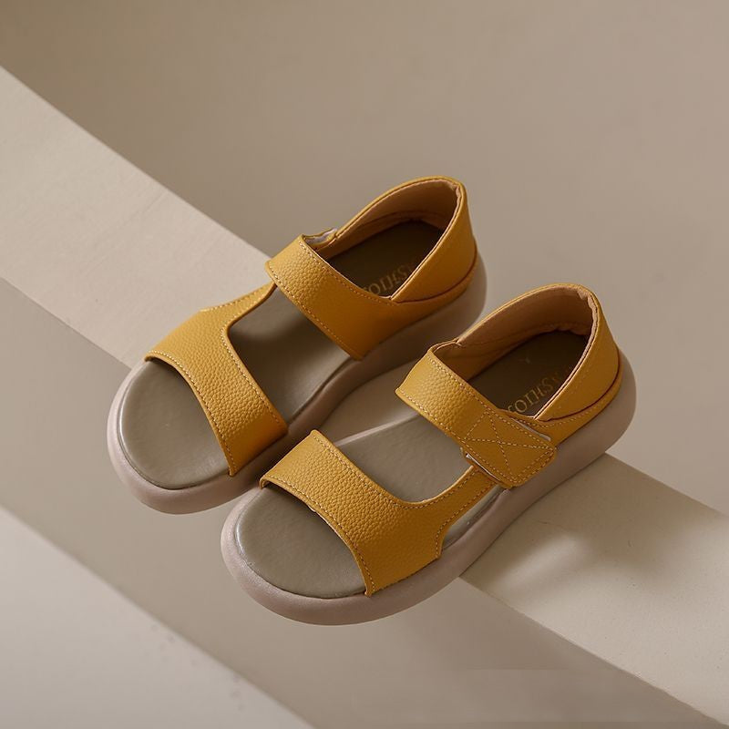🔥【50% de Descuento Precio súper bajo】🔥【Tallas 35-43】👡Sandalias retro de verano 2026, hechas de cuero suave y una suela flexible.