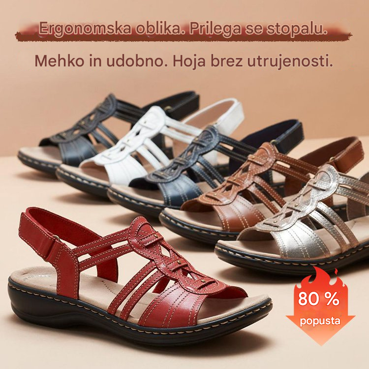 【35-43】Udobne mehke usnjene ženske sandale