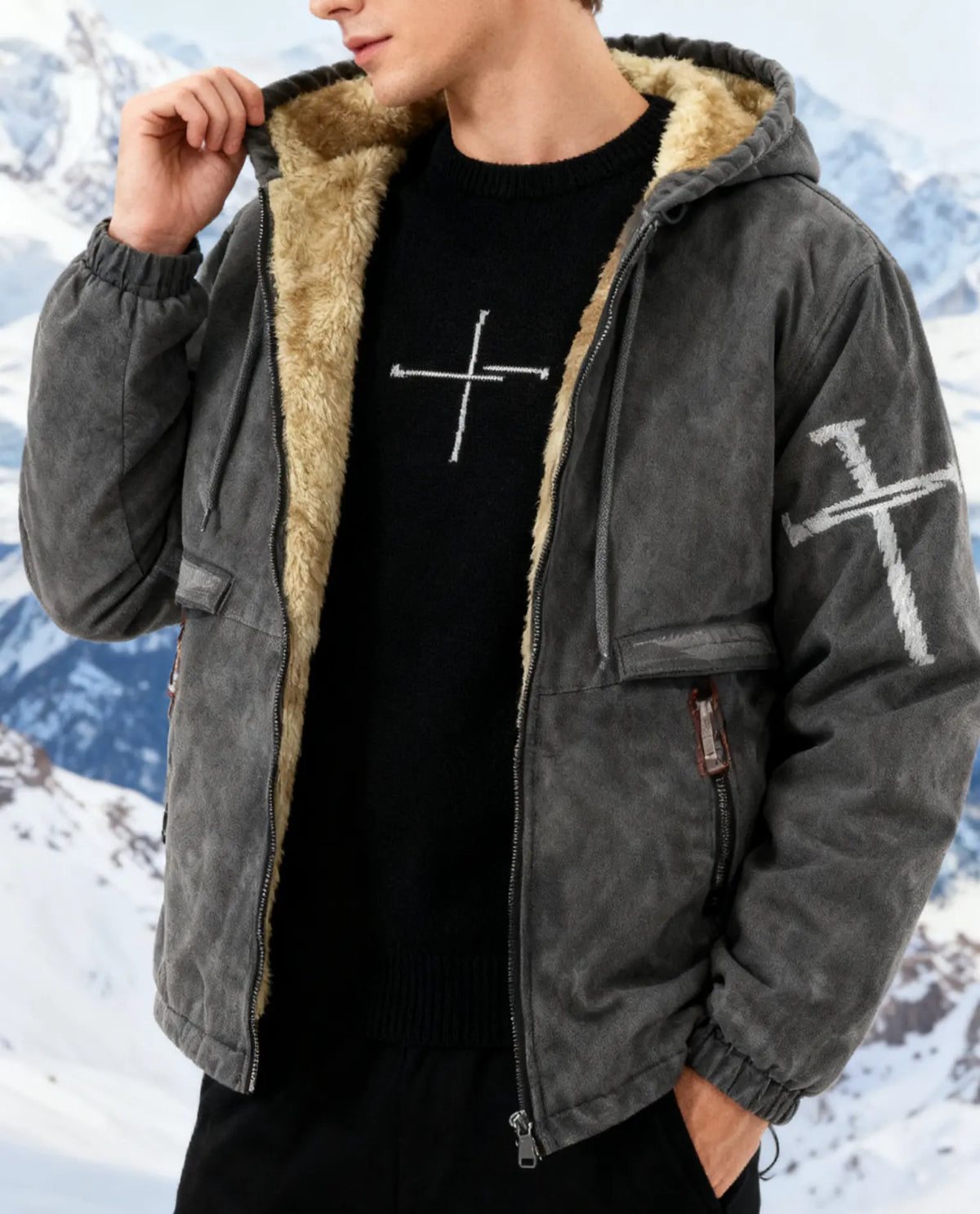 🔥🧥🔥【Plačilo ob dostavi】【S–3XL】Elegantna in topla moška jakna iz flisa za jesen in zimo