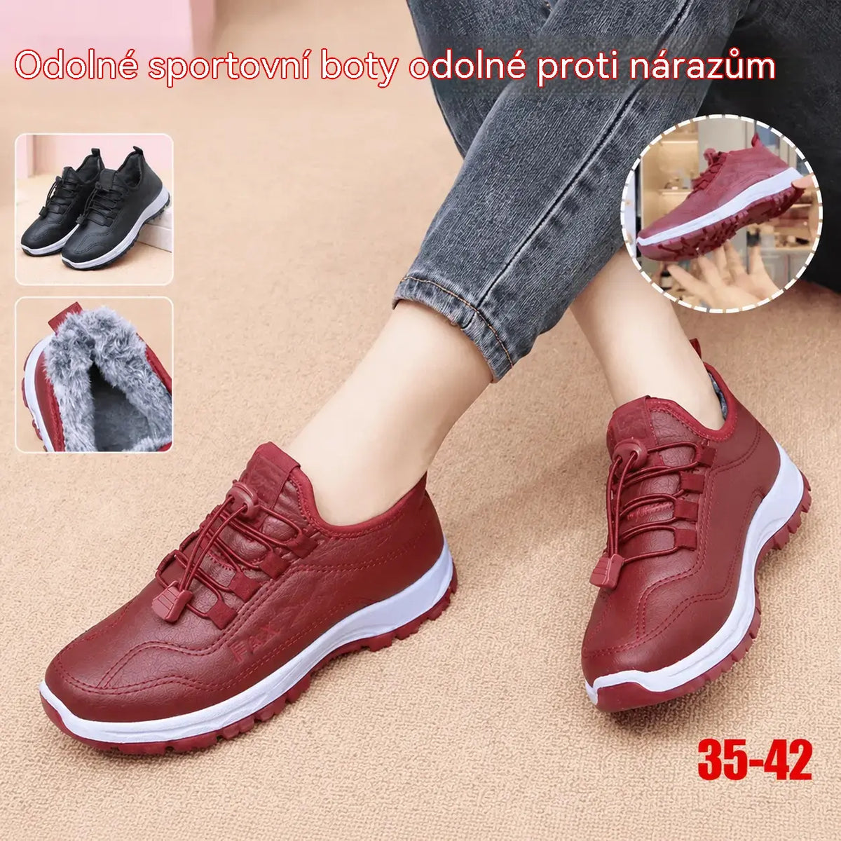 👢✨Pár bot stojí 720 Kč【35-41】Nové dámské vycházkové boty na podzim a zimu, vyrobené z pravé kůže a ručně vyrobené s bavlněnou fleecovou podšívkou.
