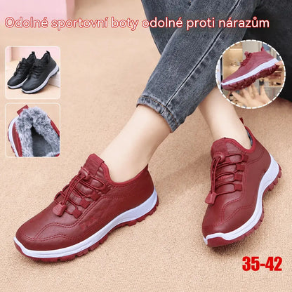 👢✨Pár bot stojí 720 Kč【35-41】Nové dámské vycházkové boty na podzim a zimu, vyrobené z pravé kůže a ručně vyrobené s bavlněnou fleecovou podšívkou.