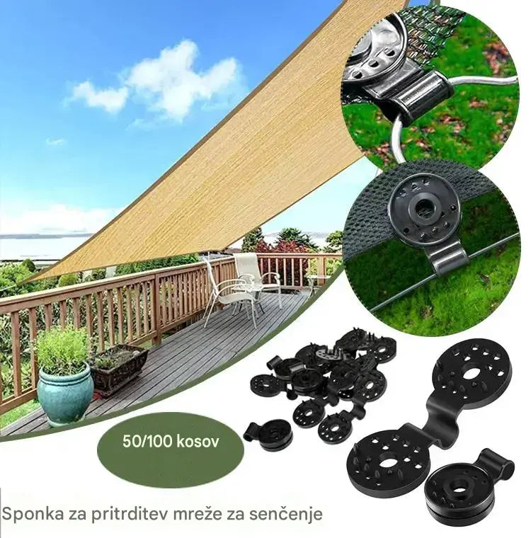 【100 kosov】 Plastične sponke za krpo za senčila