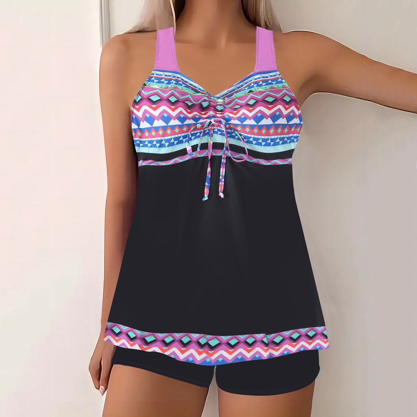 🔥【Poslední den - sleva 50 %!】【S-5XL】🩱 Módní dvoudílné rychleschnoucí plavky s potiskem – pohodlné a stylové, perfektní volba na léto 🌊🌴