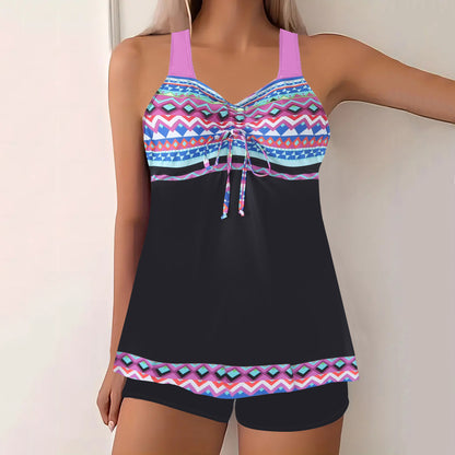 🔥【Poslední den - sleva 50 %!】【S-5XL】🩱 Módní dvoudílné rychleschnoucí plavky s potiskem – pohodlné a stylové, perfektní volba na léto 🌊🌴
