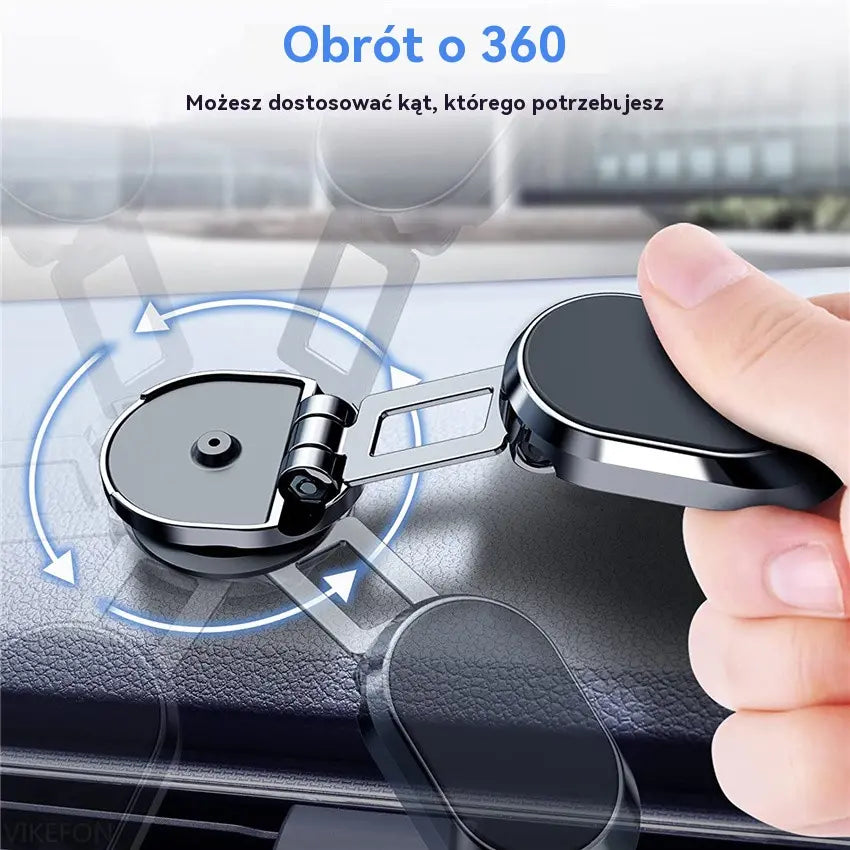🚗Soporte plegable para teléfono con base magnética, permite una rotación de 360 grados.