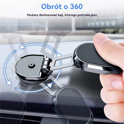 🚗Soporte plegable para teléfono con base magnética, permite una rotación de 360 grados.