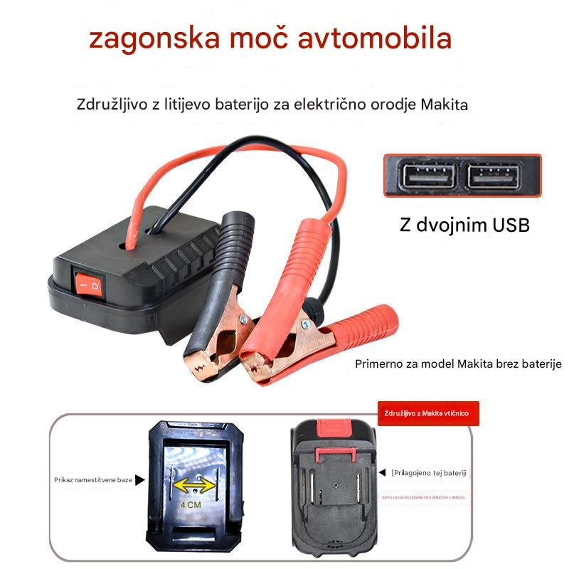 🚗🧰Večnamenski pretvornik za zagon avtomobilske baterije【(dvojni vmesnik USB)】