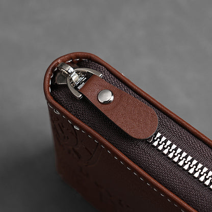 🔥🔥Nowy stylowy portfel męski w stylu retro z zapięciem na zamek błyskawiczny. 4213320