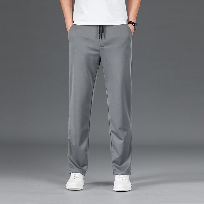 🔥【¡50% de descuento!】Pantalones casuales de verano sueltos con cintura elástica para hombre_4314701