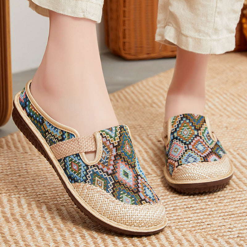 💖【35-41】Ženski copati z mehkimi podplati iz vezenega lana