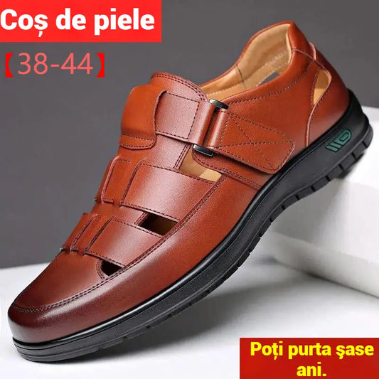 【38-44】👞 Pánské prodyšné sandály z pravé kůže s dutými výstřihy (protiskluzovou podrážkou) - letní kolekce 2026