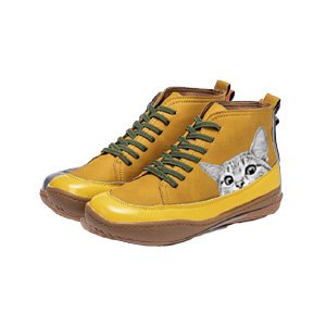 【35-43】Zapatos cómodos con estampado de gato para mujer