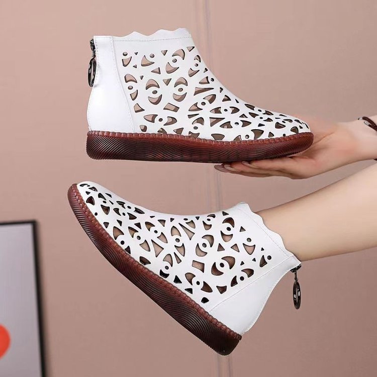 💞【Velikosti 35-42】Nové dámské sandály z pravé kůže s kulatou špičkou 4260155
