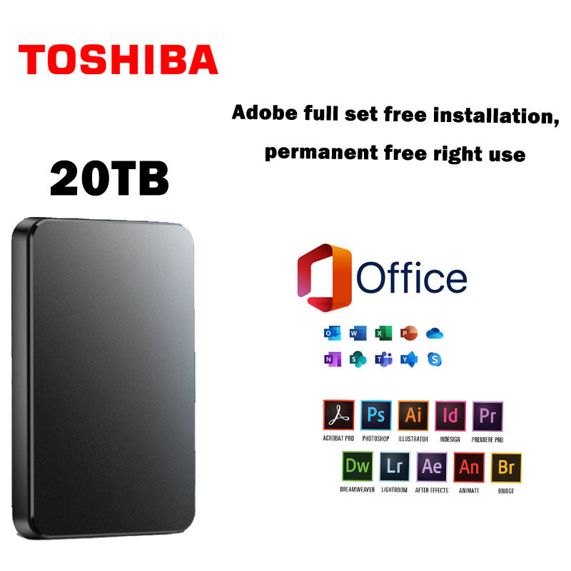 Mobilni trdi disk Toshiba Ultra High Capacity 20 TB + originalni paket Office + Adobe brezplačno